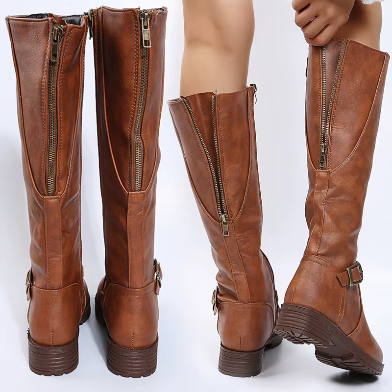 Femmes genou bottes hautes plate-forme