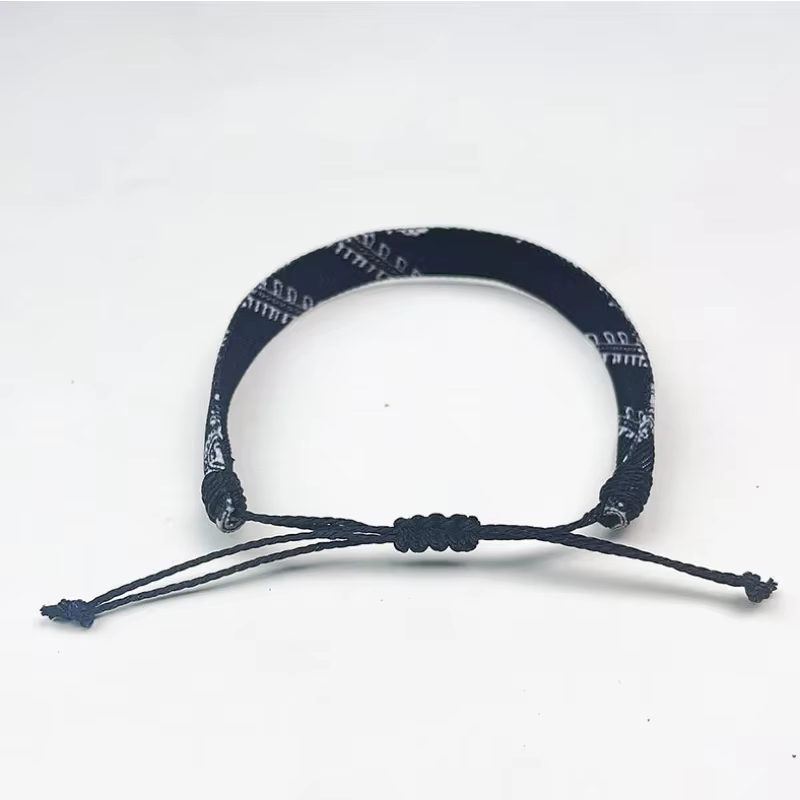 Bracelet géométrique à pois de Gaza pour hommes et femmes, tissage multicolore à la main, sensation de style arabe, accessoires de bijoux