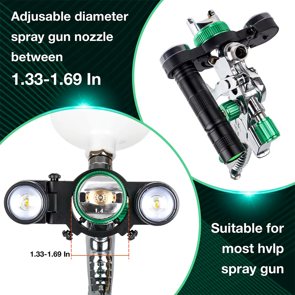 Lampe de pistolet de pulvérisation de qualité industrielle, chargement USB, outil d'éclairage domestique, adapté à la lumière du pistolet de pulvérisation, éclairage auxiliaire pour outils de peinture