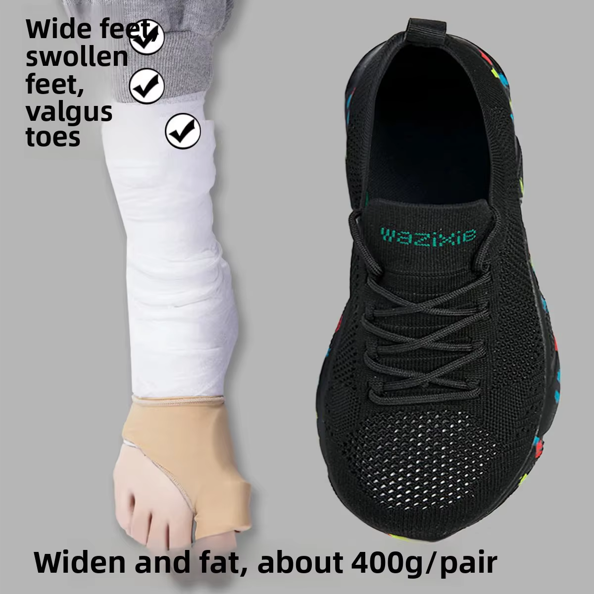 Chaussures de marche larges et confortables pour hommes et femmes