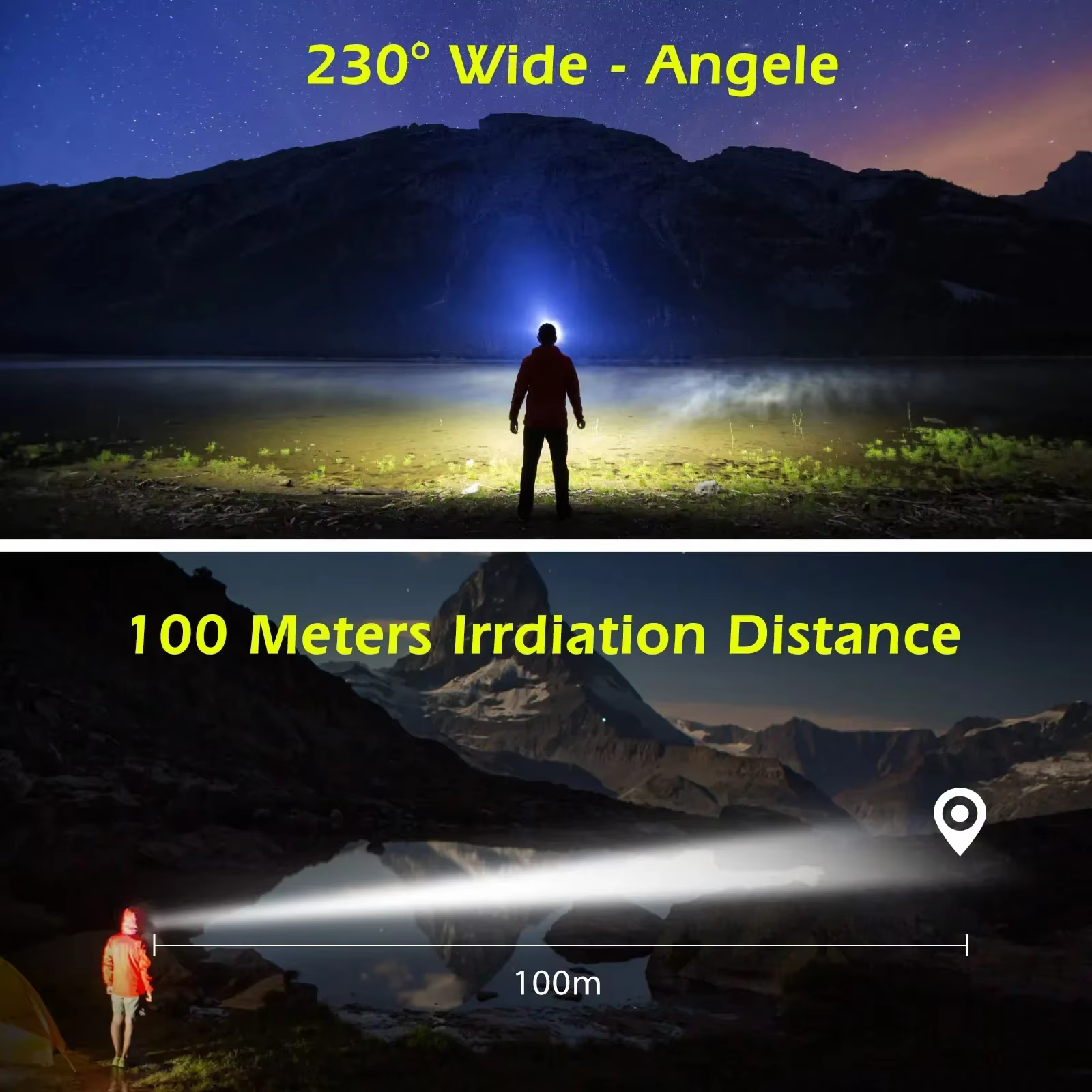 USB LED Rechargeable capteur phare COB