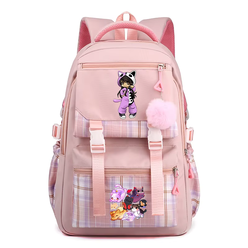 Aphmau imprimer sac à dos mignon dessin animé Sport sac à dos pour garçon fille Kawaii sac à dos ordinateur portable adolescent voyage voyage sac à bandoulière
