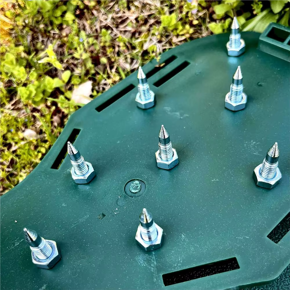 Chaussures d'aération de pelouse haut de gamme avec 5 clous en acier de 5 cm pour l'aération et la culture de l'herbe, outil de jardinage auto-nivelant