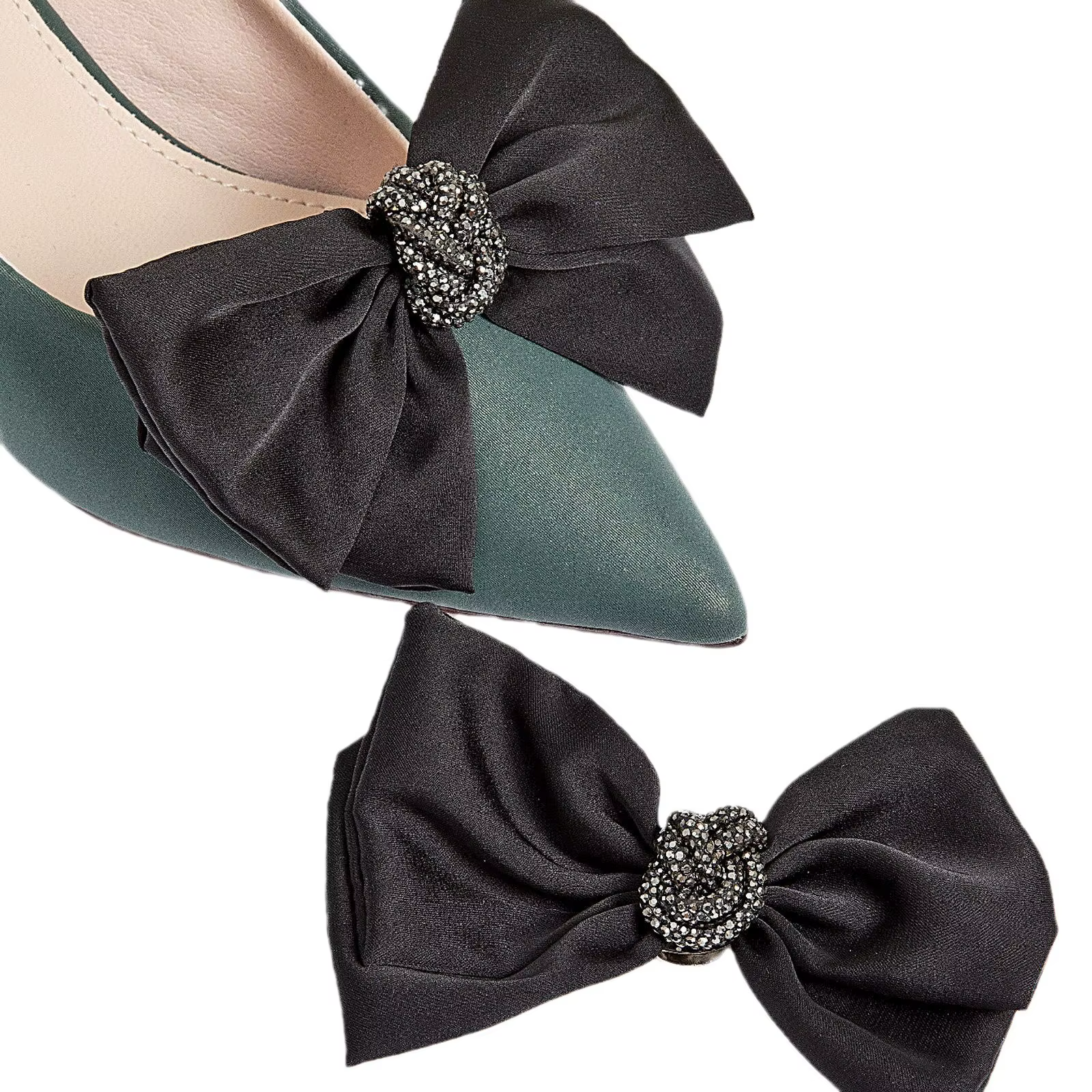 【1 paire】 breloques pour chaussures, breloques de créateur noires en forme de fleur pour talons de femmes, accessoire de bijouterie pour chaussures, boucle pour chaussures de mariée