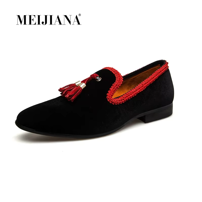 Hommes chaussures décontractées rouge gland mocassins Style britannique Gentleman robe de mariée