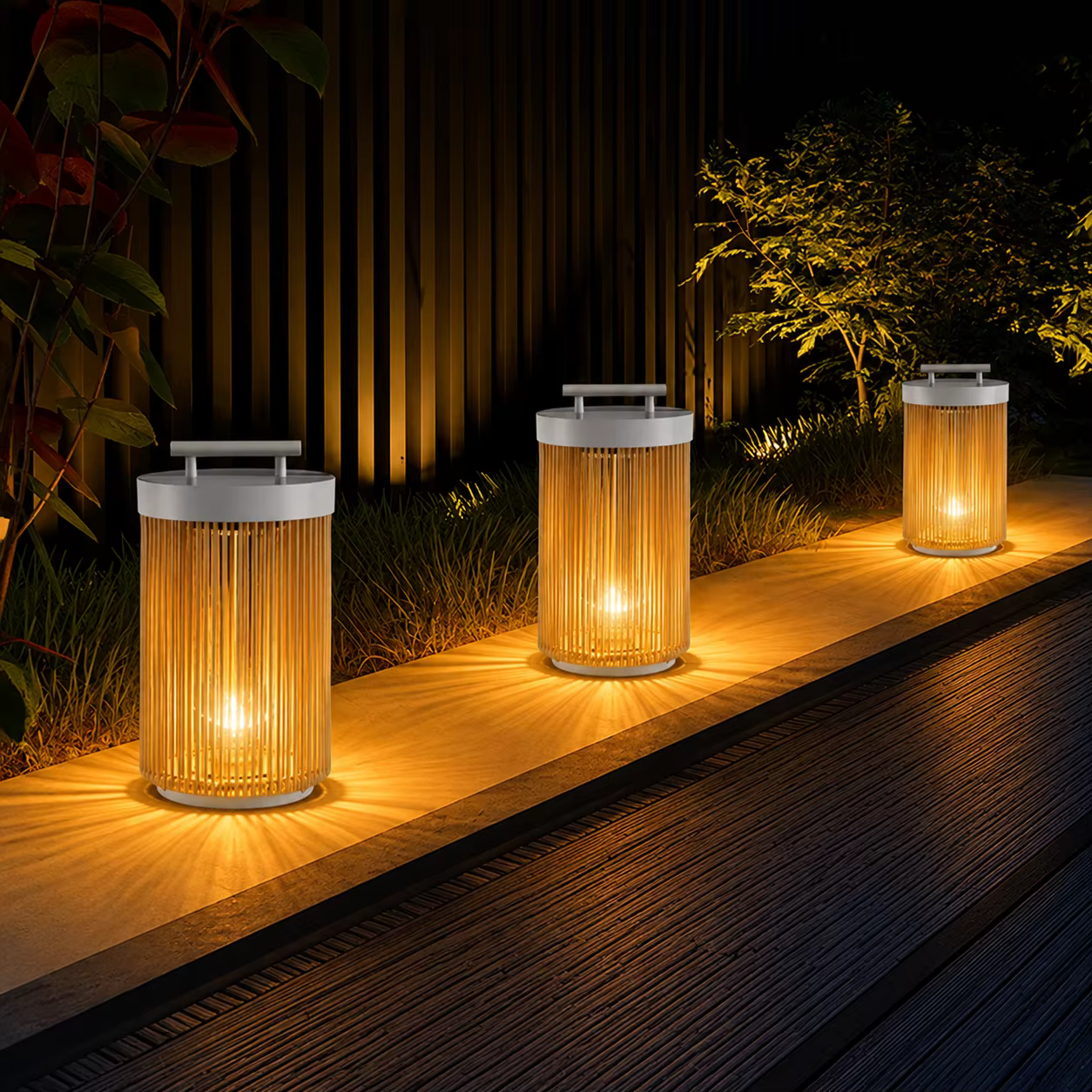 Lampe solaire de jardin moderne