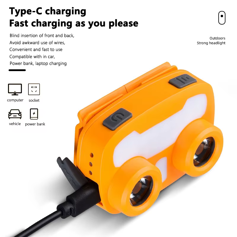 Lampe frontale LiitoKala LED Wick LH-AH10 avec batterie rechargeable 1000mAh et port de charge Type-C