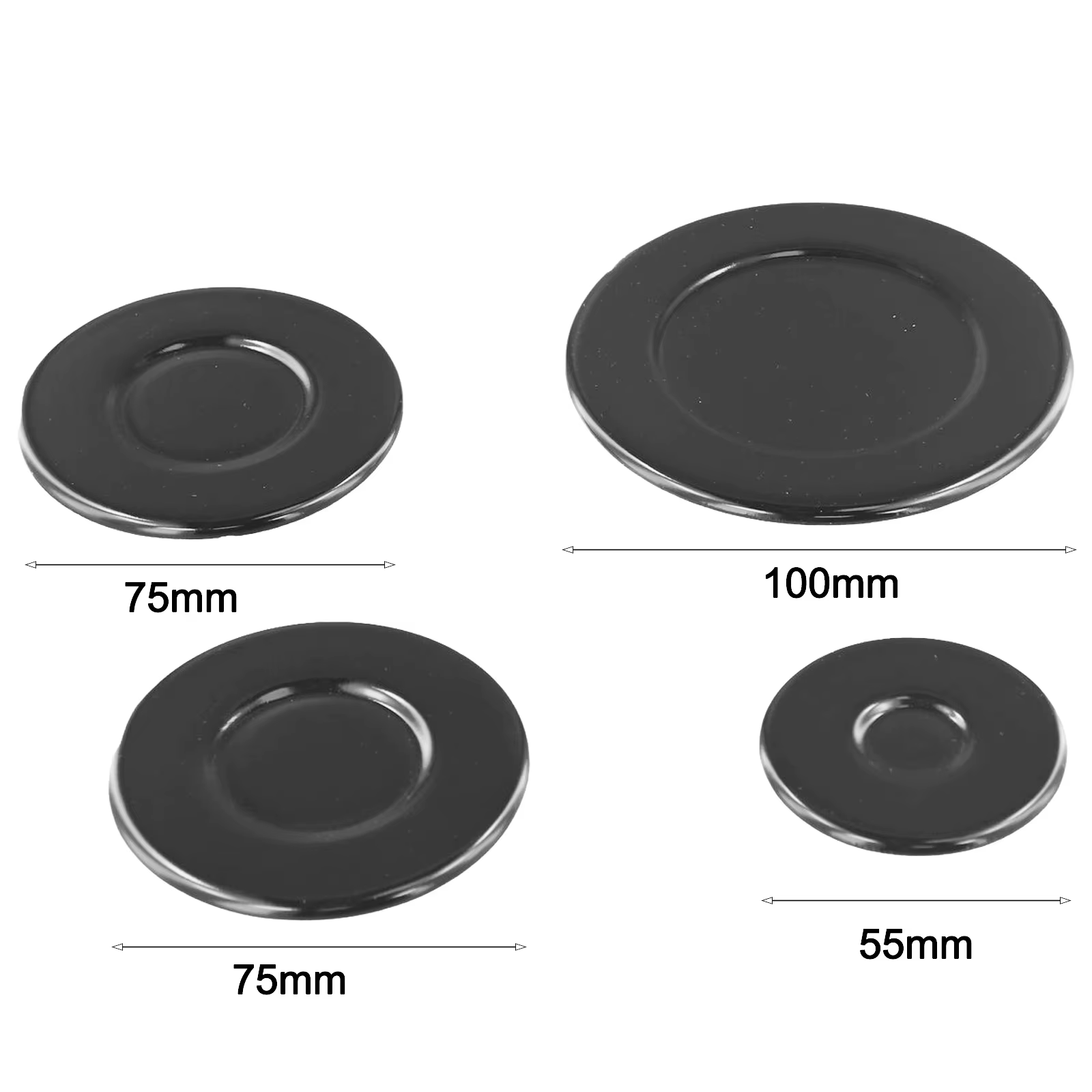 Bouchon de brûleur à gaz pour cuisinière, 55mm 75mm 100mm, pour accessoires SABAF, ustensiles de cuisine, outils, accessoires de cuisinière à gaz, 4 pièces
