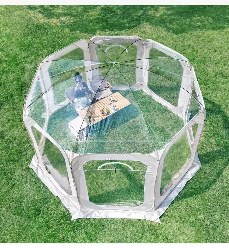 Tente transparente sphérique pour camping en plein air, ciel étoilé, maison à bulles, salon de soleil quatre saisons, restauration, ySigned, nuit