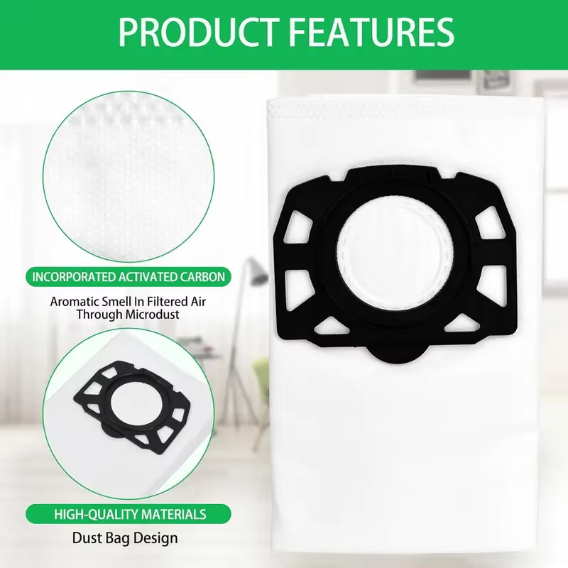 Sacs à poussière pour aspirateur Robot Karcher 2.863 – 143.0 KFI 357,WD 2 Plus,WD 3,WD3S,KWD 1,KWD 2,KWD 3,MV 3,SE 4001,SE 4002