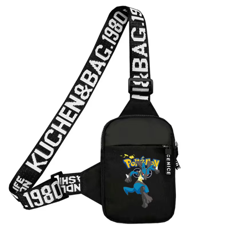 Sacs à bandoulière Pikachu Pokemons, figurines d'anime Charizard, sac de poitrine, mode dessin animé, grande capacité, petit sac à bandoulière, cadeau pour enfants