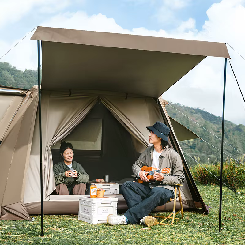 Naturehike Village 6.0 Deluxe 2.0 tente de Camping 3-4 personnes auvent automatique