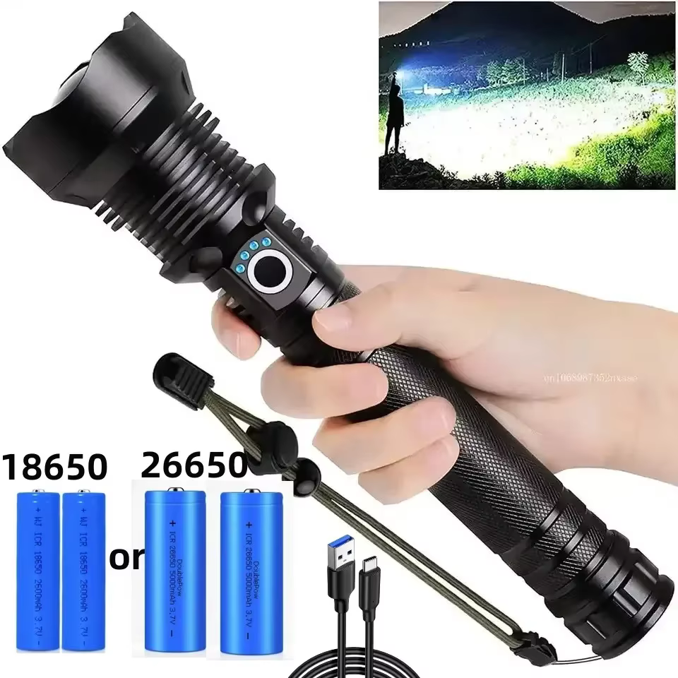 Lampes de poche LED rechargeables 90000 lumens lampe