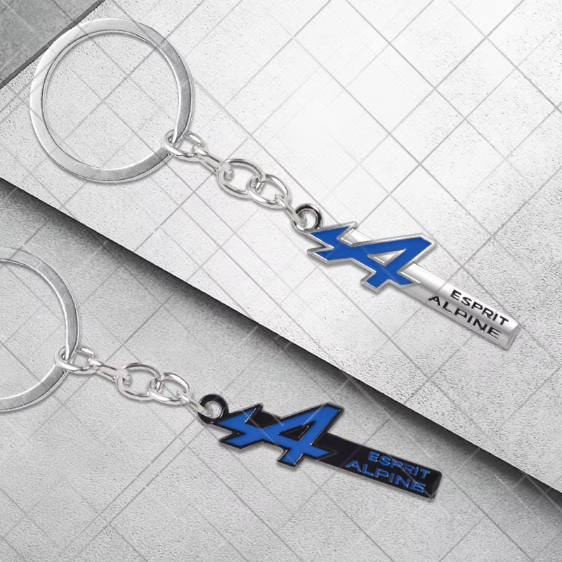 Porte-clés en métal pour Logo Alpine Esprit Duster scénique Megane GT Clio RS Captur Kwid Kadjar