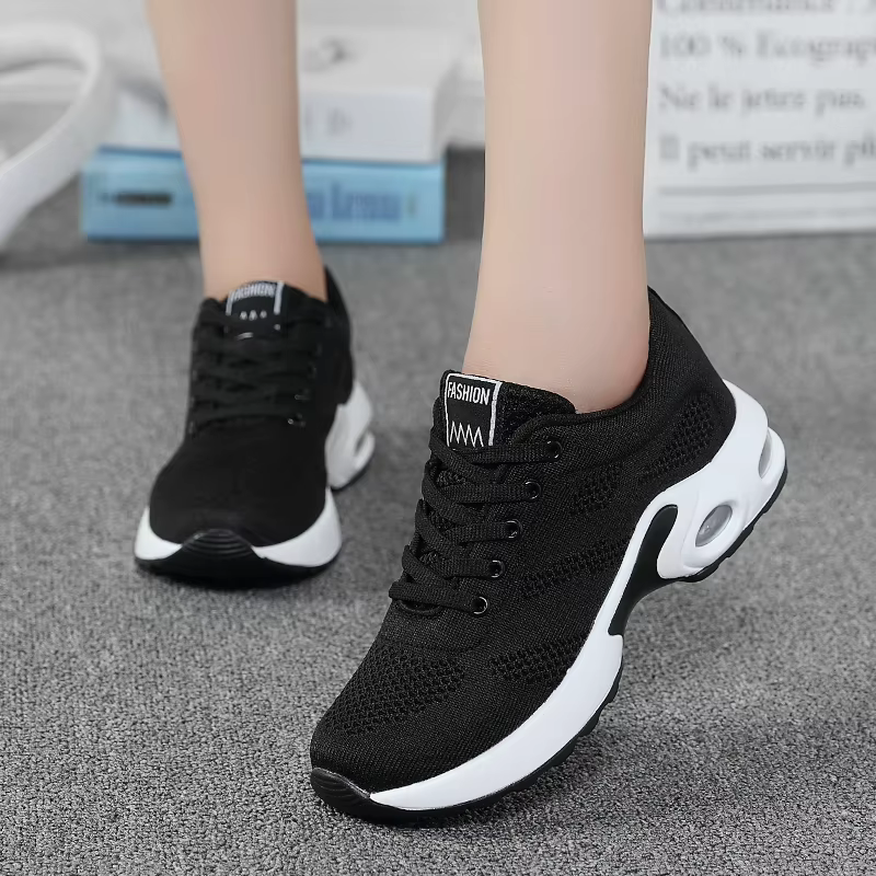 Chaussures de sport à coussin d'air pour femmes, plates et douces, en maille, respirantes et décontractées, pour rencontre astronomique