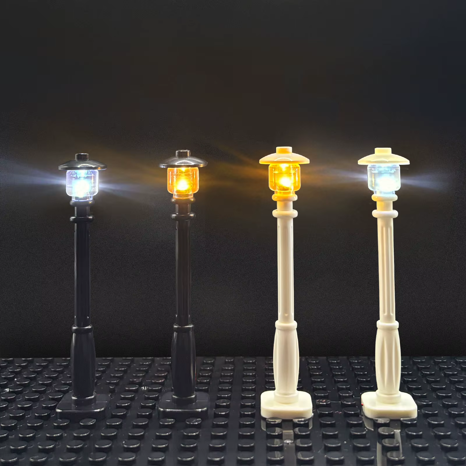Lampadaire de ville lumineux LED 10 pièces, lampe de bloc de construction alimentée par USB, accessoires d'éclairage MOC
