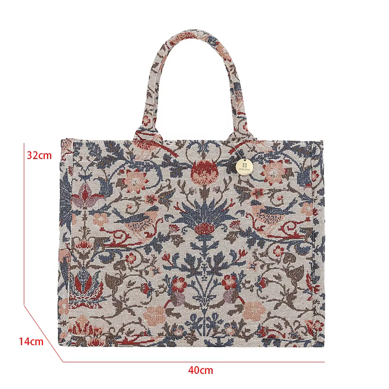 Sac fourre-tout de grande capacité pour femme, sacs à main de créateur de luxe, toile brodée Jacquard, grand sac shopper initié, marque, 2022