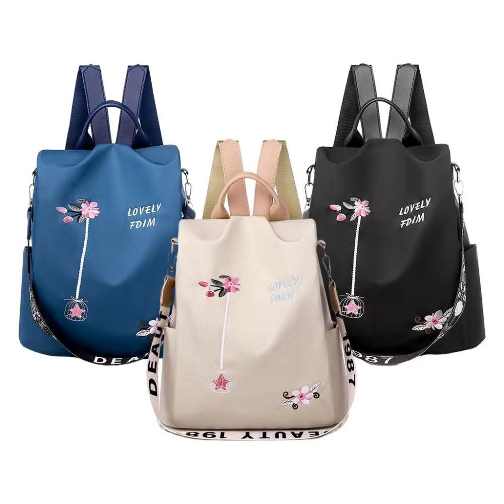 Sac à Dos Oxford Brodé pour Femme, Décontracté, de Styliste, Grande Capacité, Voyage, Étanche, Shopping, Cartable d'École