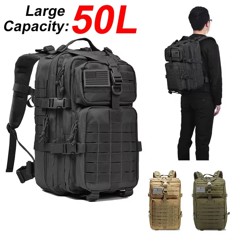 Sac à dos tactique pour homme A1 50L grande capacité