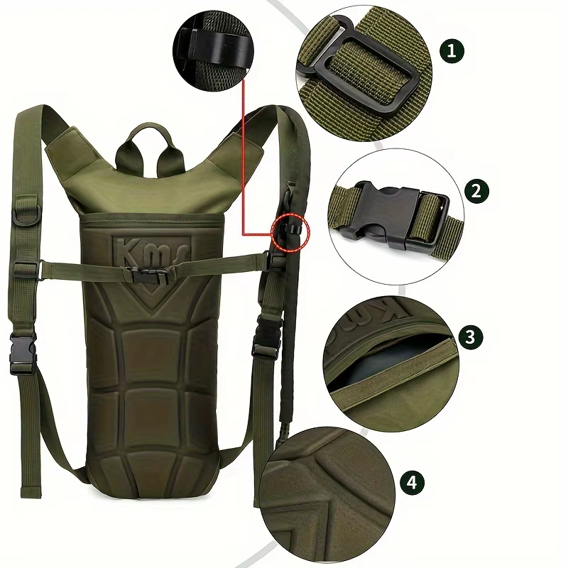 Sac à dos d'hydratation pour la randonnée longue distance en plein air avec 2 clips de fixation de tuyau gratuits