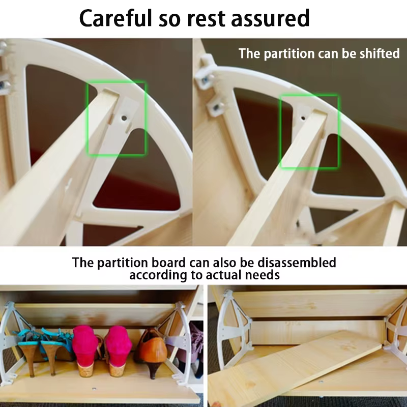 MELCabinet-Étagère pliable en plastique T1, charnière de meuble, quincaillerie de montage, chaussures, étagère de rangement, retournement