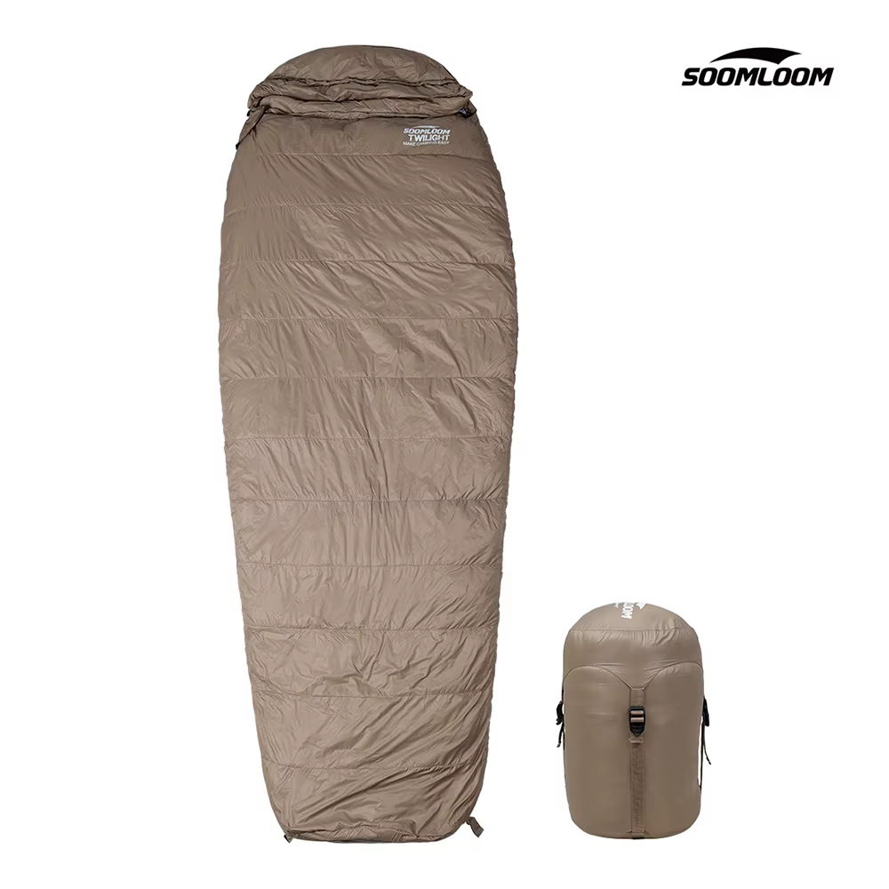 Sac de couchage en fibre d'oie de style momie Soomloom – Sac