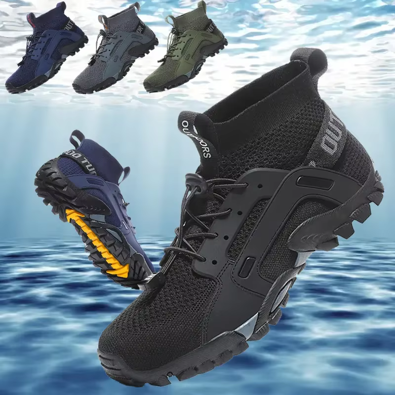 Chaussures d'eau flexibles coordonnantes à séchage rapide pour hommes