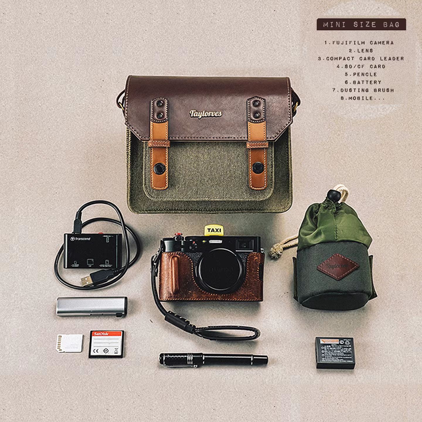 Taylorves – sac pour appareil photo numérique, adapté à Canon M50, Fujifilm XT5, X-T30, et X-S10, photographie DSLR sans miroir à une épaule