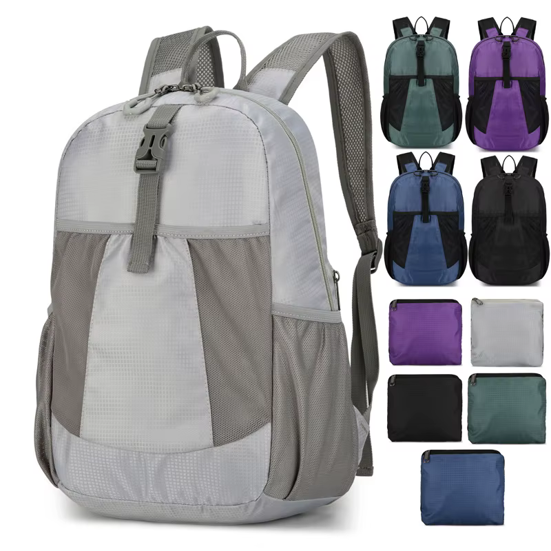 Nouveaux sacs à dos de randonnée pliables sac à dos résistant à l'eau petit sac à dos pliant de 20L pour les voyages Camping vacances