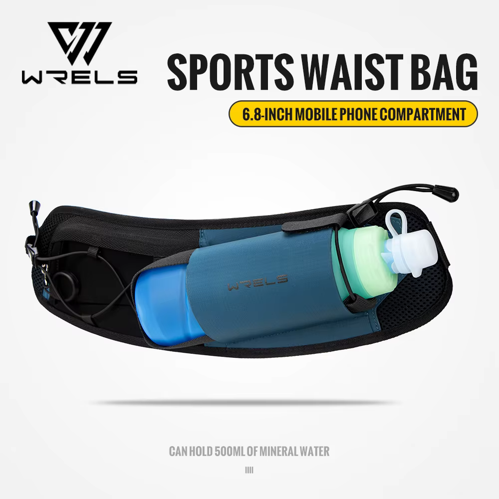 WRELS Sac Banane de Course Léger pour Homme et Femme, Sac d'Hydratation Sportif Réglable pour Marathon et Trail Running