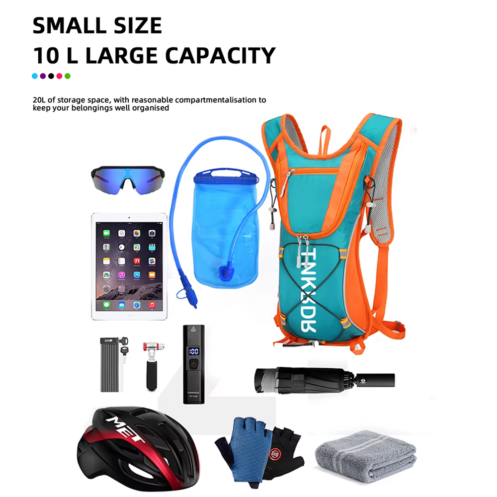 ThinkRider-Sac à dos d'hydratation léger, sac à dos de course avec vessie d'eau de 1L, sac de jour hydro-eau pour le cyclisme et la randonnée, 12L