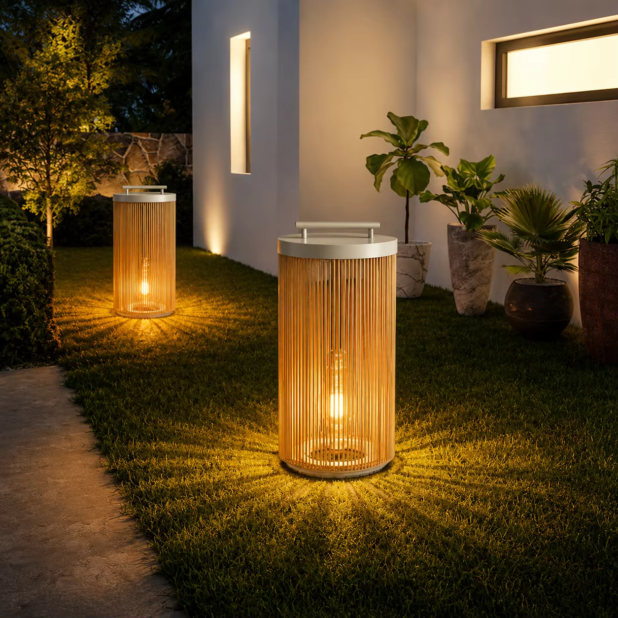 Lampe solaire de jardin moderne