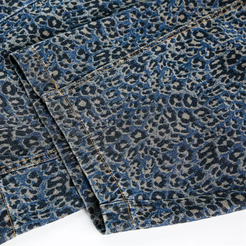 Jean Baggy léopard pour hommes, pantalon en Denim ample à jambes larges, Streetwear Harajuku Vintage, pantalon unisexe