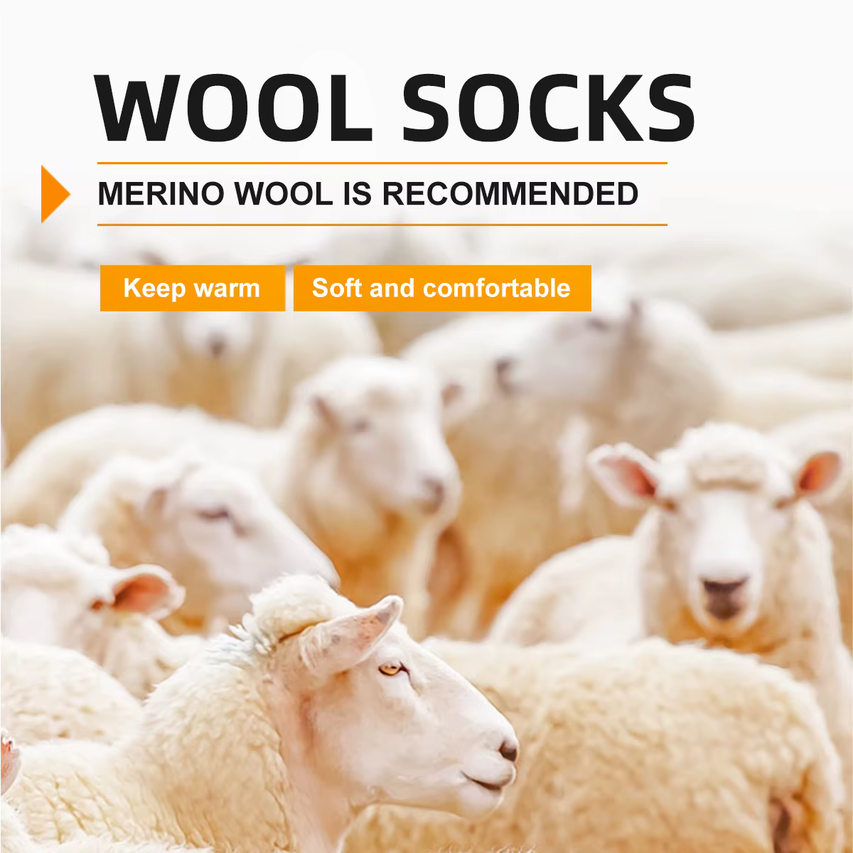 WRELS chaussettes thermiques en laine mérinos hiver chaud Ski randonnée snowboard escalade Compression