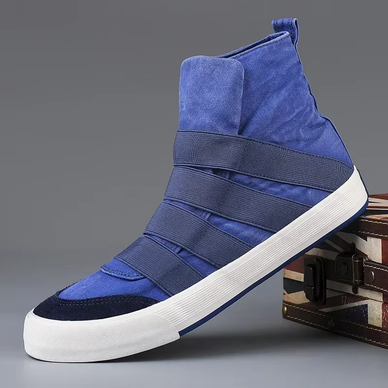 Chaussures montantes en toile respirantes pour hommes
