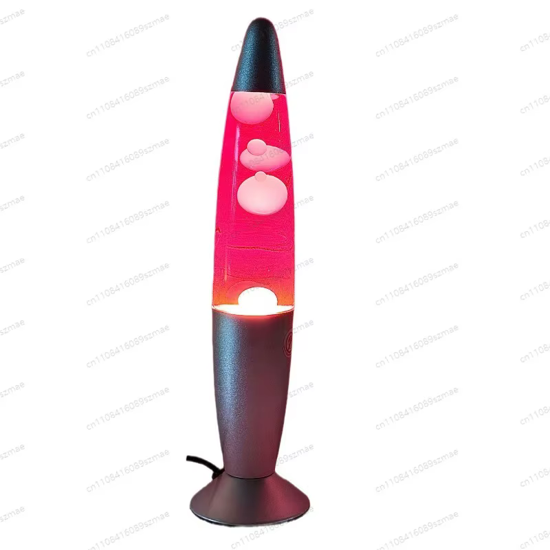 Lampe à lave rétro 13, 5 pouces avec base en métal