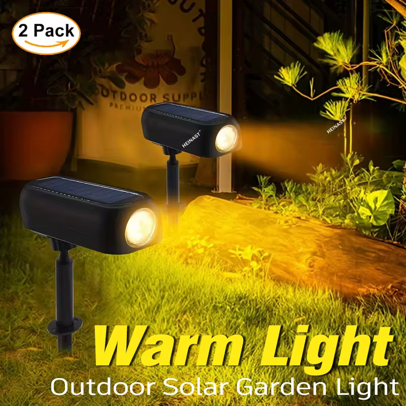 Projecteur Solaire Étanche pour Décoration de Jardin, Éclairage d'Extérieur, Idéal pour une Cour, une Pelouse, Marche/Arrêt existent, 62 Pièces