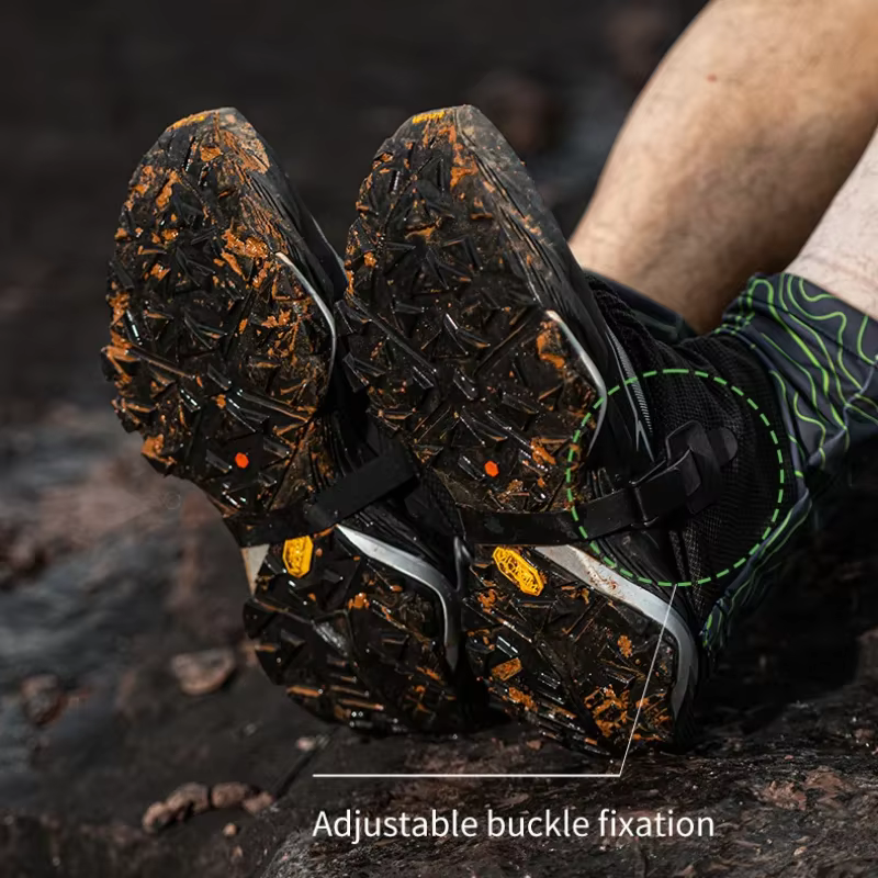 MAP BROTHER Outdoor F1001 guêtres de course hautes couvre-chaussures de protection anti-sable pour Triathlon Marathon randonnée réfléchissant