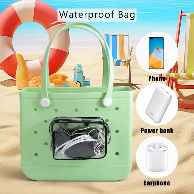 XL clair Sac de plage accessoires Extra Large EVA caoutchouc Sac à main étanche