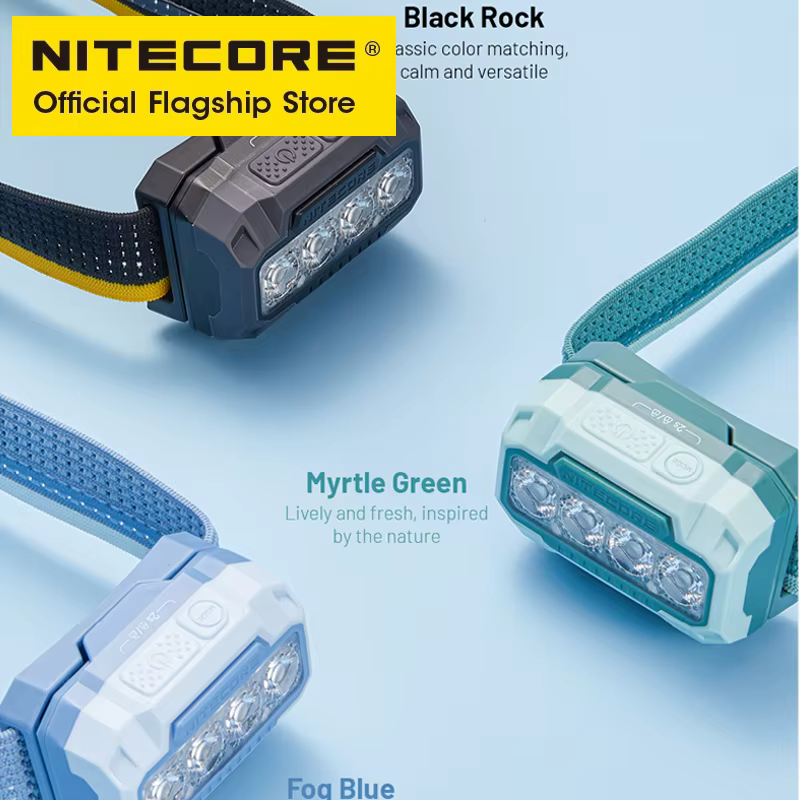 NITECORE HA23 UHE lampe frontale légère AAA 3 températures de couleur 600 Lumens phare IP68 pour course de nuit Camping pêche Trekking