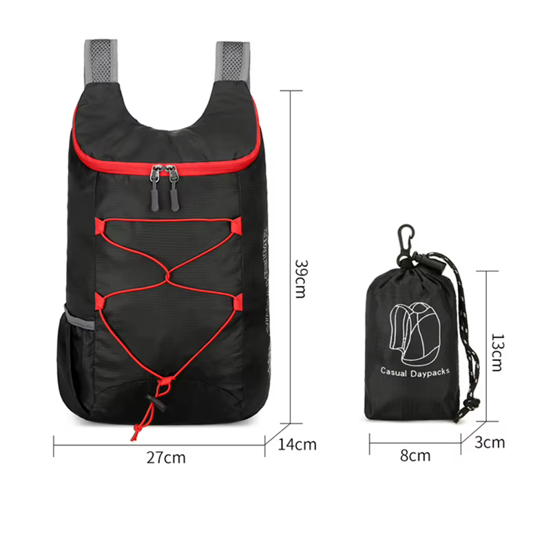 Sac à dos pliable en plein air, sac à dos de Camping de grande capacité, sac de jour anti-éclaboussures, sac de sport pour hommes et femmes, sac de voyage et de randonnée 20L