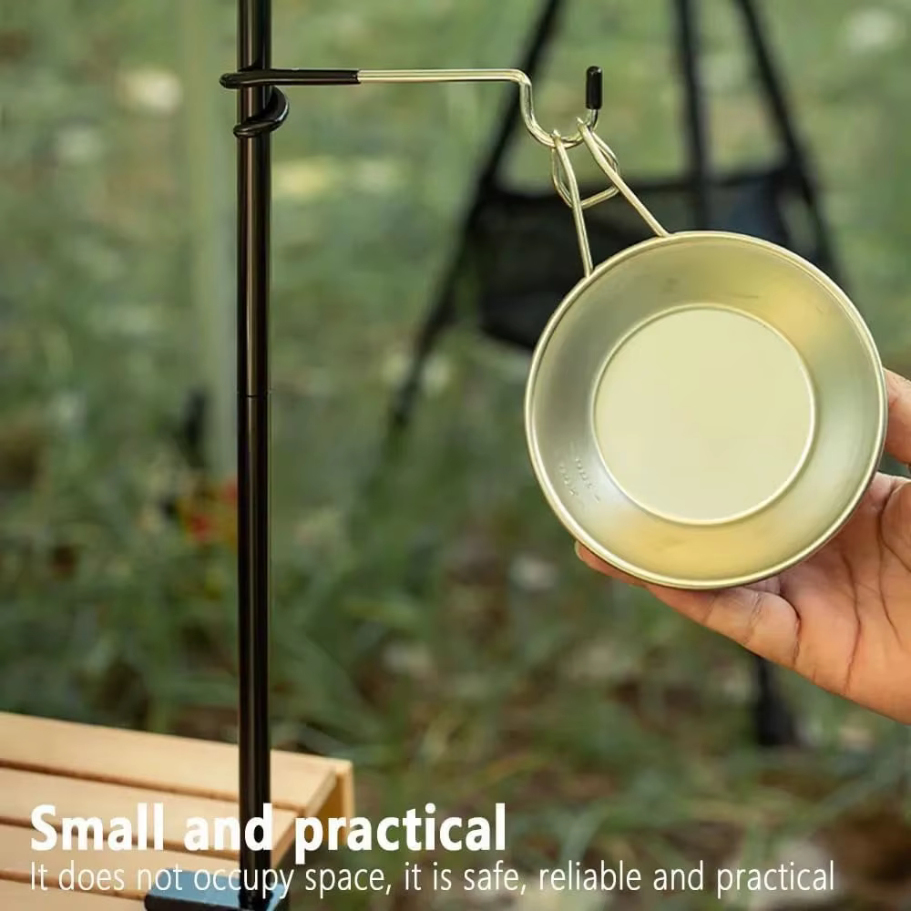2/5 pièces support de lumière crochets Portable tente pôle lampe cintre chasse pêche lanterne cintre outils de Camping en plein air