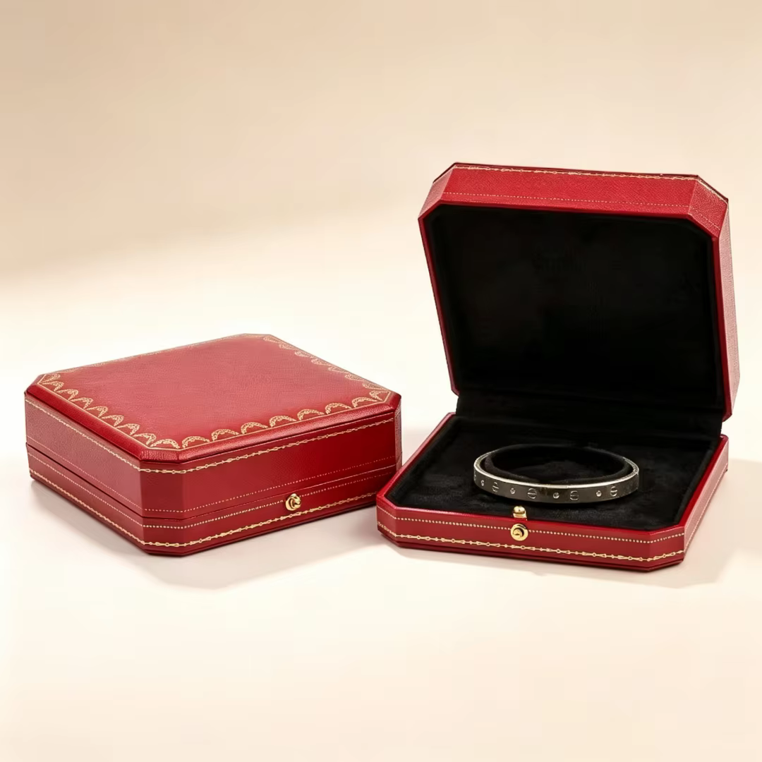Boîte de Rangement de Luxe pour Bijoux de Voyage Rouge