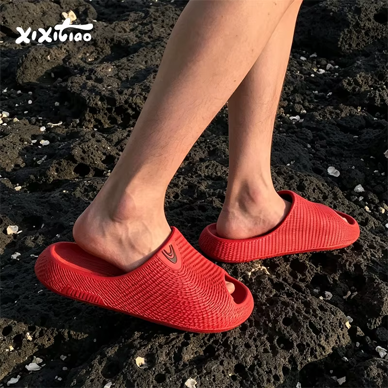 XIXITIAO – pantoufles d'été à plateforme pour hommes et femmes, pantoufles de salle de bain intérieures en EVA, douces, confortables, couleur unie, antidérapantes