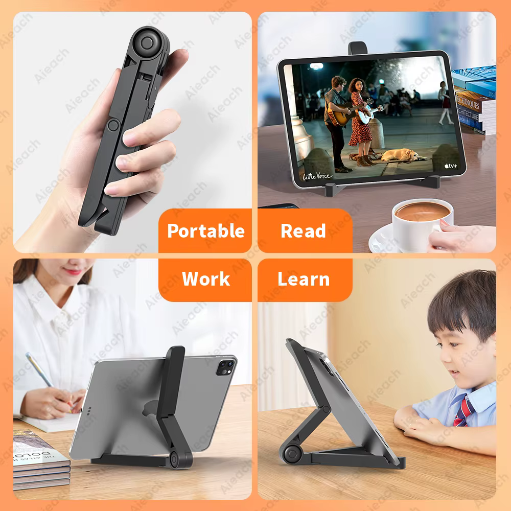 Support de bureau pour tablette 4.7 à 12.9 pouces, support pliable réglable pour tablette pour iPad Xiaomi Samsung support de téléphone portable