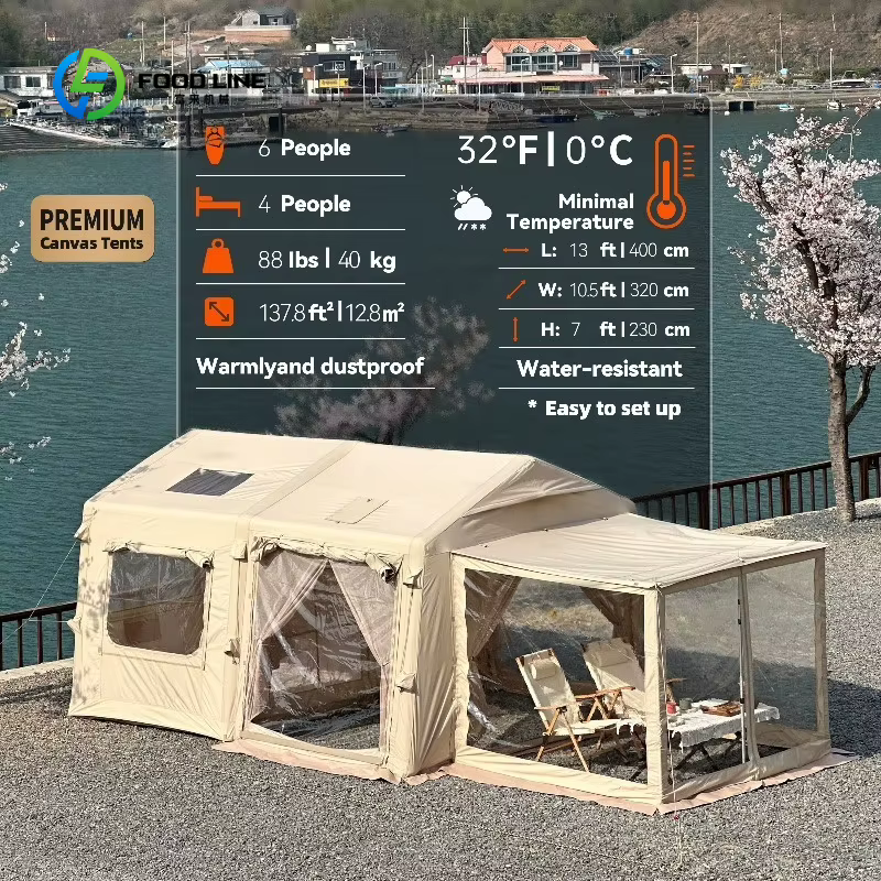 Tente pneumatique personnalisée - Beige