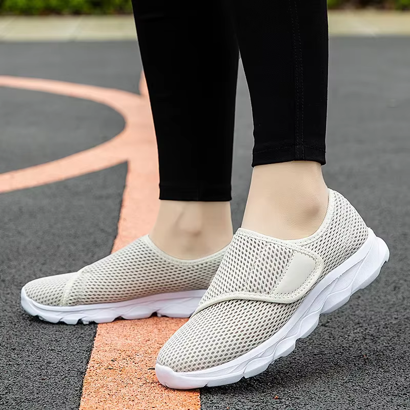 Baskets orthopédiques pour femmes, pieds larges, chaussures de marche gonflées, décontractées, réglage de l'éversion du pouce, chaussures souples et confortables