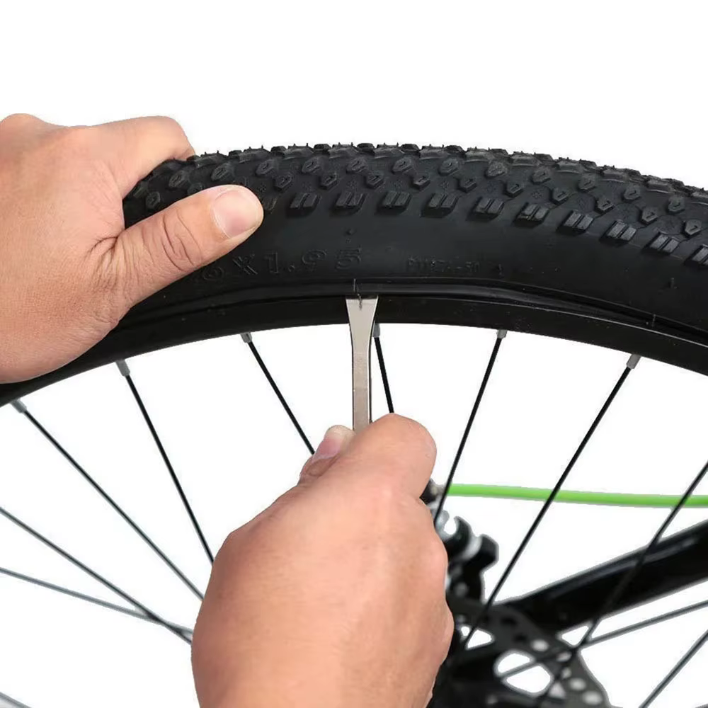 Outil de retrait de Tube de levier de pneu de vélo en acier inoxydable, outils de réparation de roues de cyclisme sur route vtt, ouvre-pneu de vélo, barre de corbeau 3 pièces
