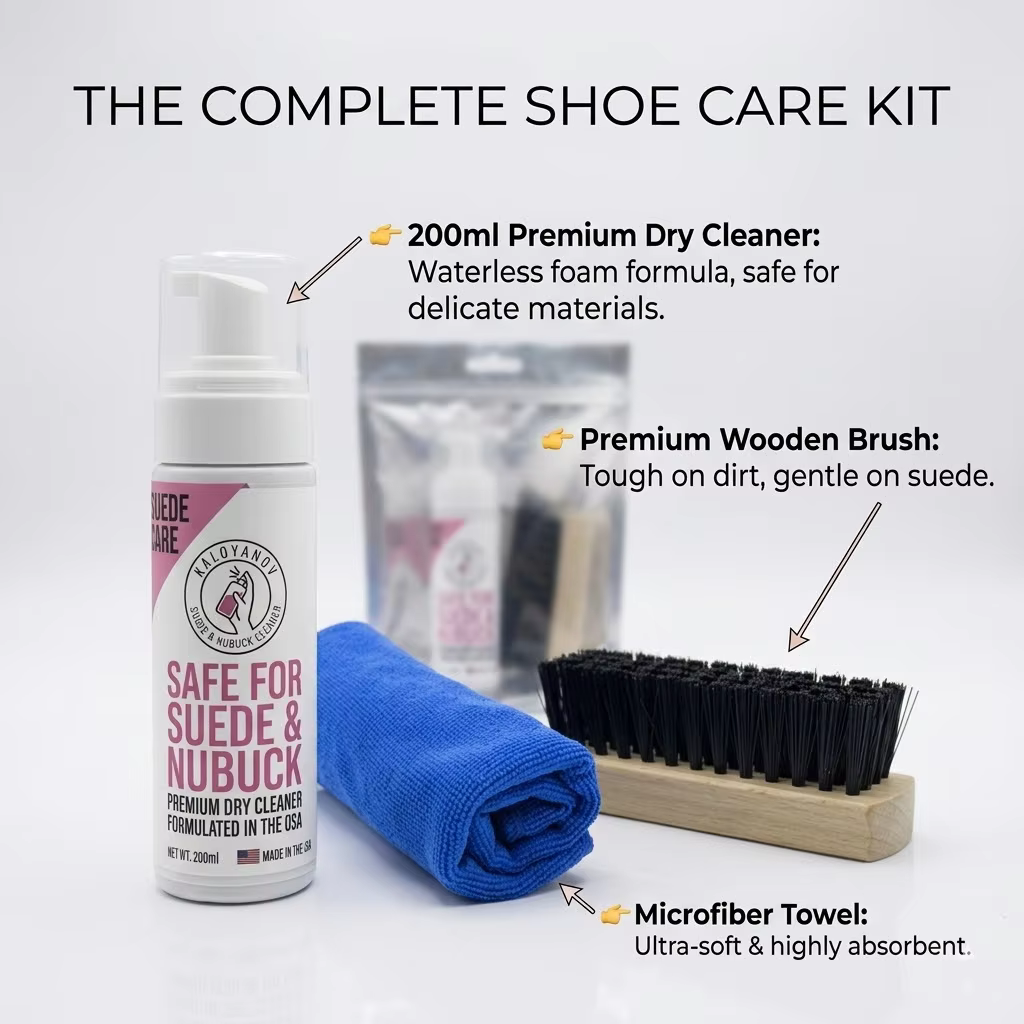 Kit de Nettoyage de Chaussures Premium – Mousse Sans Eau