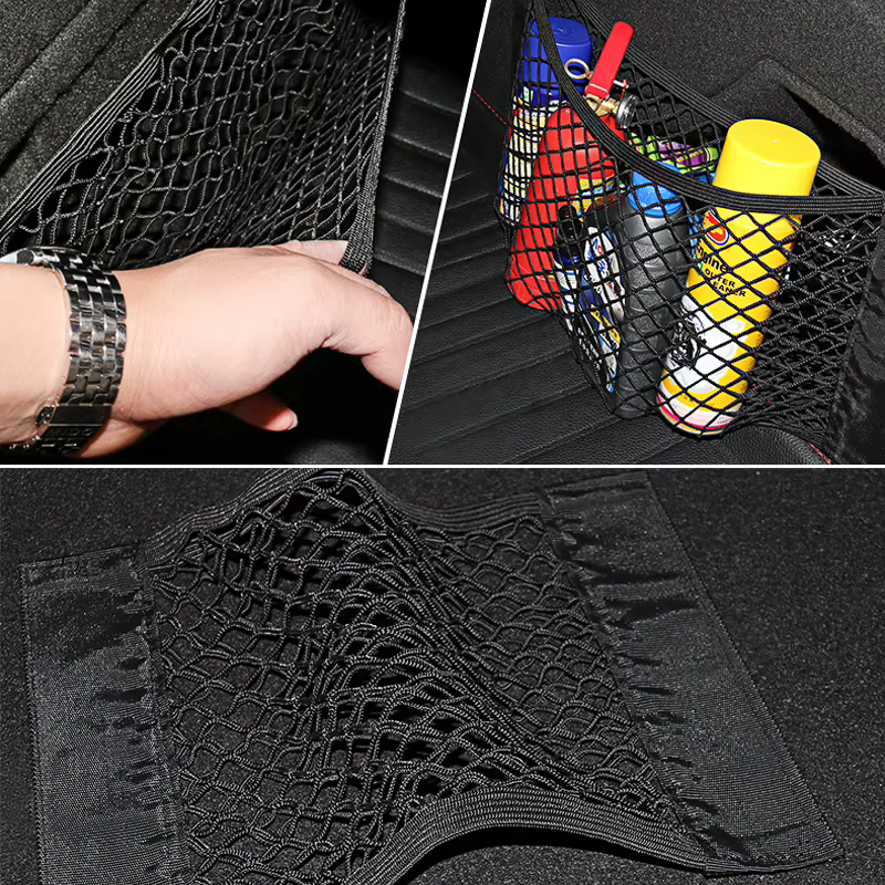 Filet de rangement d'accessoires de voiture, siège en maille, rangement magique élastique pour Dacia Duster, accessoires de voiture rose 2023